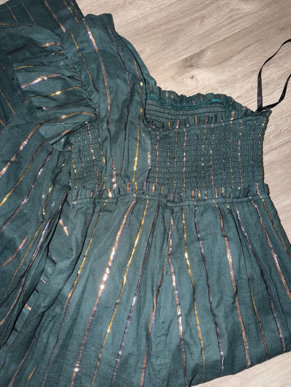❤️‍🔥Firm Price❤️‍🔥FARM Rio X Anthropologie One-Shoulder stripe Jumpsuit - Picture 10 of 10
